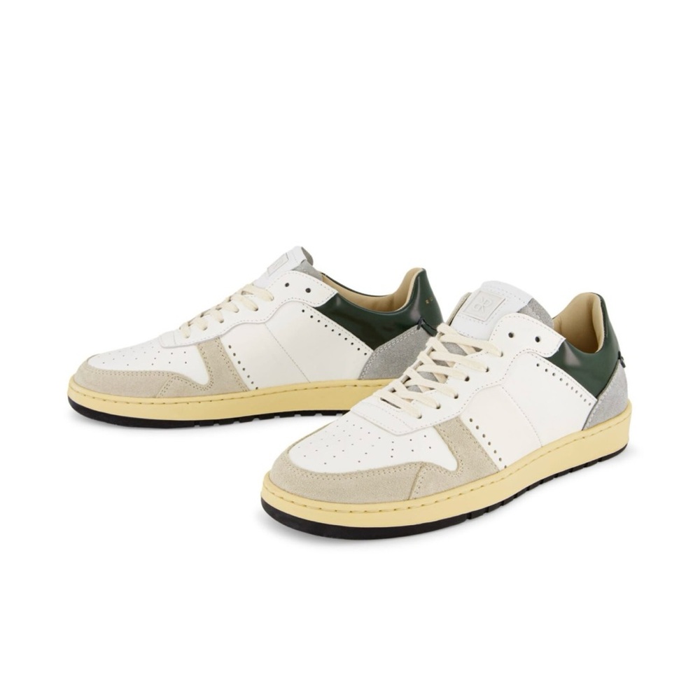 RUBIROSA “EVA D” white/green leather sneakers